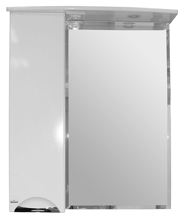 Шкаф зеркальный Mixline Кассиопея 75х81,6 см с подсветкой, левый