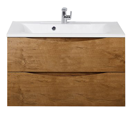 Тумба с раковиной BelBagno MARINO-900-2C-SO-RN-P + BB900/450-LV-MR-PR перелив слева, дерево