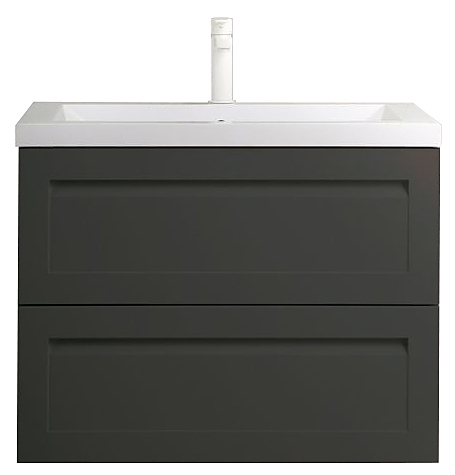 Тумба под раковину Art&Max AM-Platino-750-2C-SO-GM эмаль серый матовый