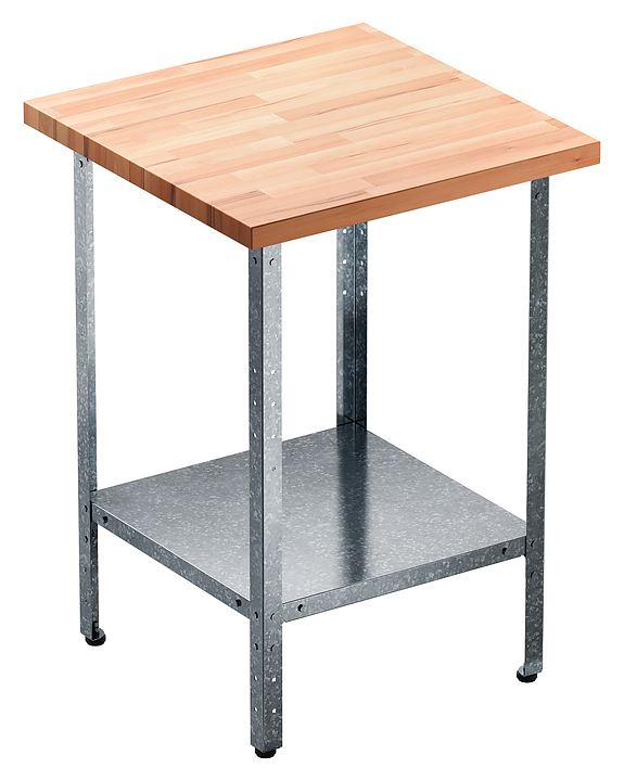 Стол кондитерский Мебель Фронт Бизнес СКБП 600x600x860 мм, полка сплошная, бук