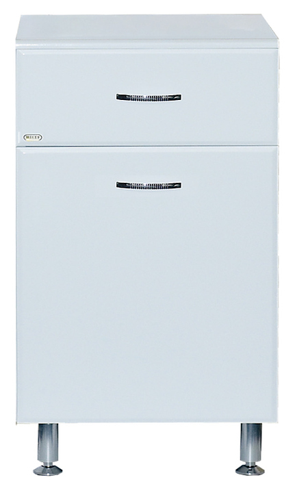 Тумба под раковину Misty Люси-40 40х71,6 см, с 1 ящиком и бельевой корзиной, белая