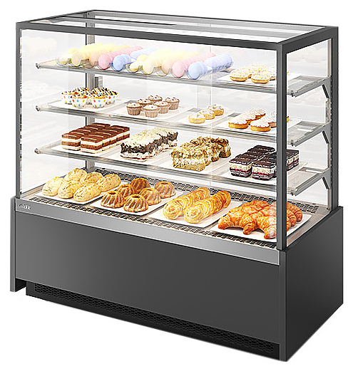 Витрина кондитерская Chilz VETE KUB LUX 60 серый матовый