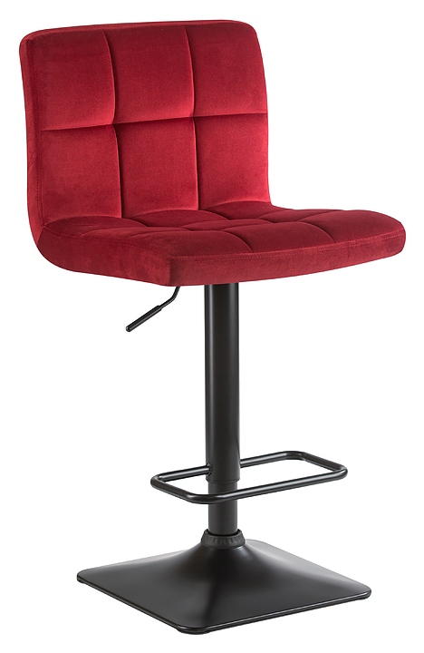 Стул барный DOBRIN 5018-LM DOMINIC (бордовый велюр, черный)