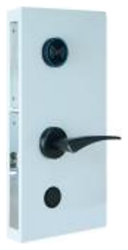 Замок электронный автономный NORWEQ ULTIMATE RFID, накладка черная, с цилиндром, ручка Wing, матовый черный, правый