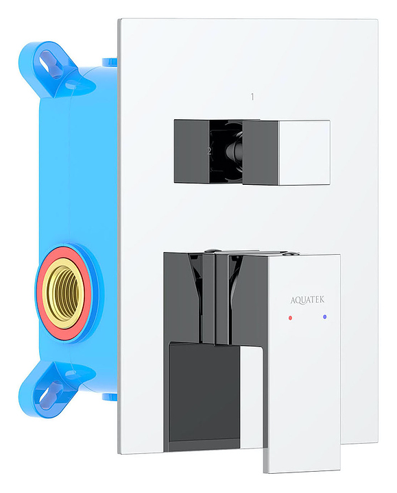 Смеситель для ванны и душа встраиваемый Aquatek Либра AQ1646CR 2 режима, хром