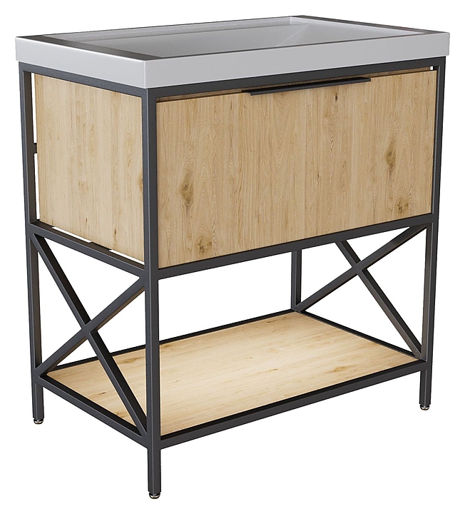 Тумба под раковину Mixline Бруклин-80 дуб бунратти