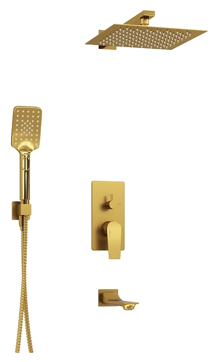 Комплект душевой встраиваемый Wasserkraft A175571 матовое золото