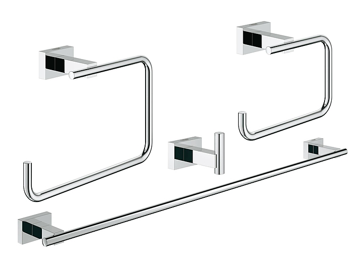 Набор аксессуаров из 4 предметов Grohe Essentials Cube 40778001 хром