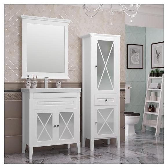 Гарнитур напольный OPADIRIS Палермо 80, 3 предмета, белый матовый