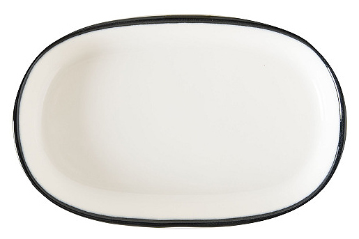Блюдо для подачи Bonna Линеа Черный Хюгге 77986 100х65 мм