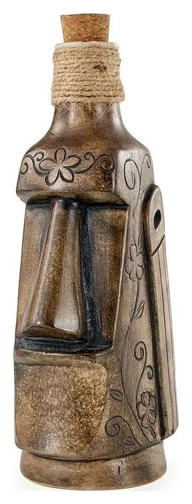 Графин P.L. Barbossa Tiki 81222474 570 мл 8х9 см h=24,5 см (керамика) с пробкой