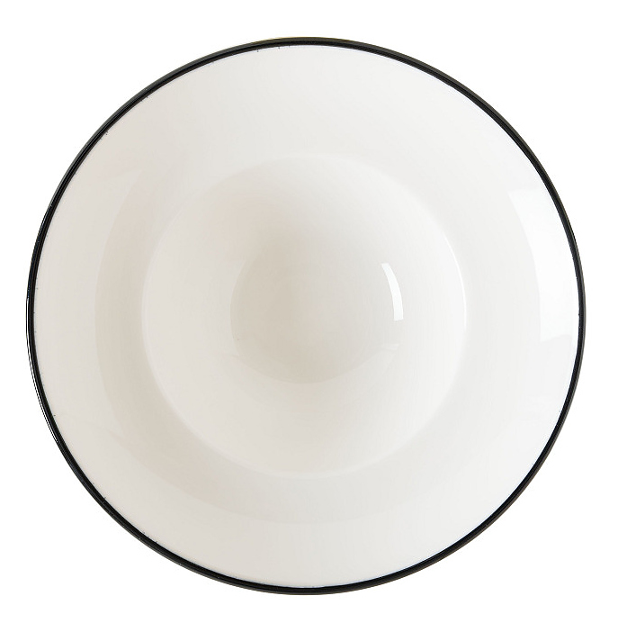 Тарелка глубокая Bonna Линеа Черный Гурмэ 77228 d 240 мм h 52 мм