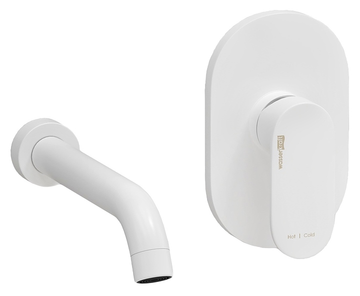 Смеситель для раковины встраиваемый Wasserkraft A85593 белый soft-touch