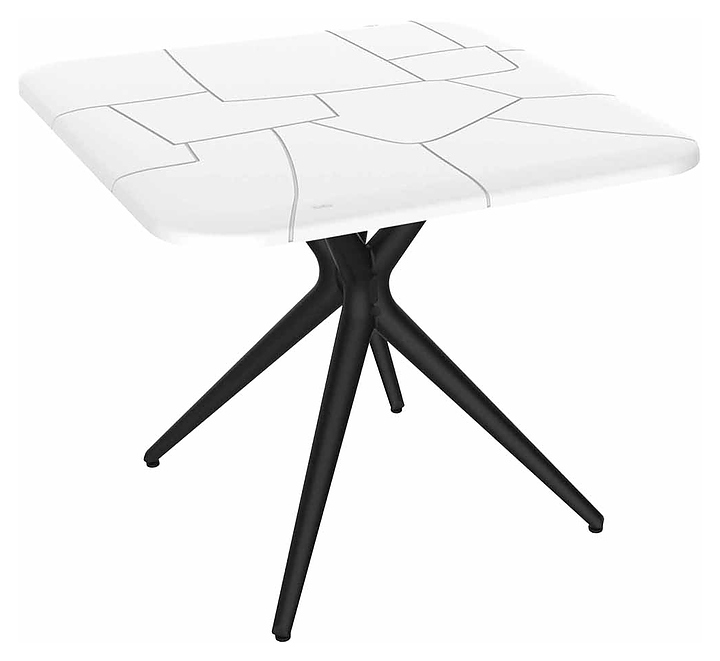 Стол Sheffilton SHT-TU30/TT30 83х83 см белый, черный