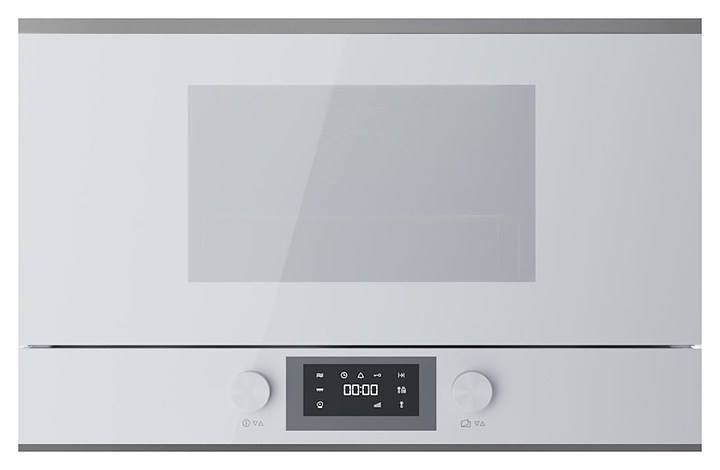 Встраиваемая микроволновая печь Kuppersbusch ML 6330.0 W3 Silver Chrome 2.5 кВт 22 л 595х334х390 мм белое стекло