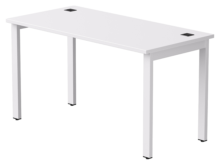 Стол офисный Everprof EVO 1380х670х755 мм (ЛДСП / металл) белый / белый