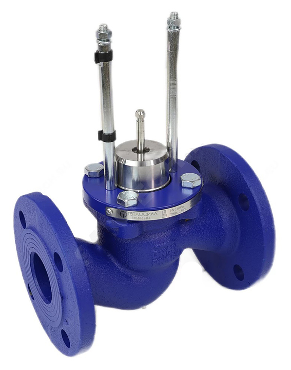 Клапан запорно-регулирующий Теплосила TRV односедельный Ду 80 Ру16 фл Kvs=100м3/ч под эл/привод TRV-80-100