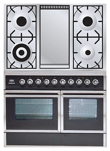 Газовая плита с духовым шкафом ILVE QDC-100FW-MP