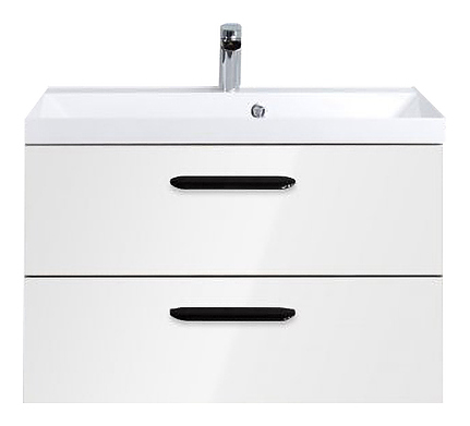 Тумба под раковину BelBagno AURORA-800-2C-SO-BL белый глянцевый