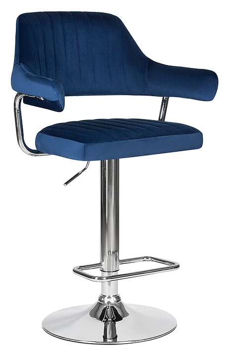 Стул барный DOBRIN 5019-LM CHARLY (синий велюр)