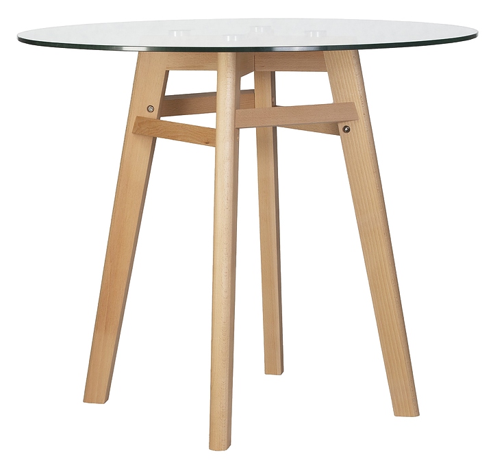 Стол обеденный DOBRIN 59-1TD-LMZL HENRY`90 GLASS (стекло, светлый бук)