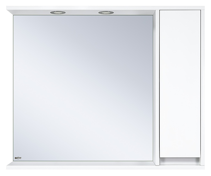 Шкаф зеркальный Misty Алиса-100 98х72 см с подсветкой, правый, белый