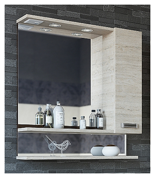 Зеркало Sanflor Техас 70 см левостороннее, венге, орегон