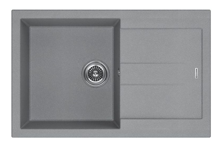 Кухонная мойка KUCHENSTERN 206TN20 PLAT 50 α-Granit 780х500х200 мм антрацит