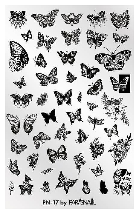 Пластина для стемпинга ParisNail PN-17 (95х145 мм)