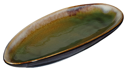 Блюдо овальное Corone Verde HL497090 305x135 мм сине-зеленое