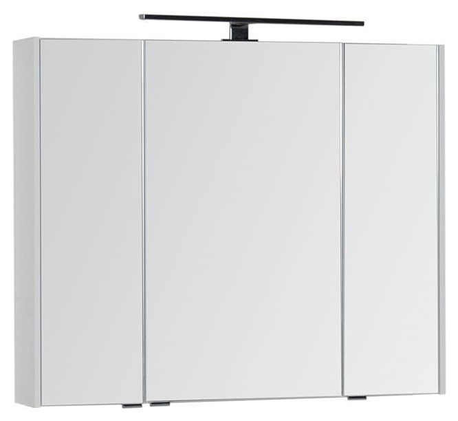 Шкаф зеркальный Aquanet Латина 90 белый