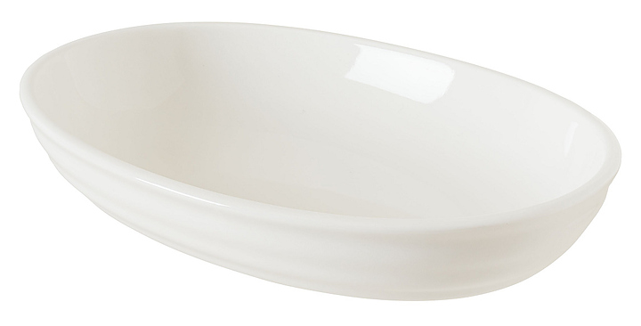 Блюдо овальное с бортом Bonna Белый 78689 Потт 150х85 мм