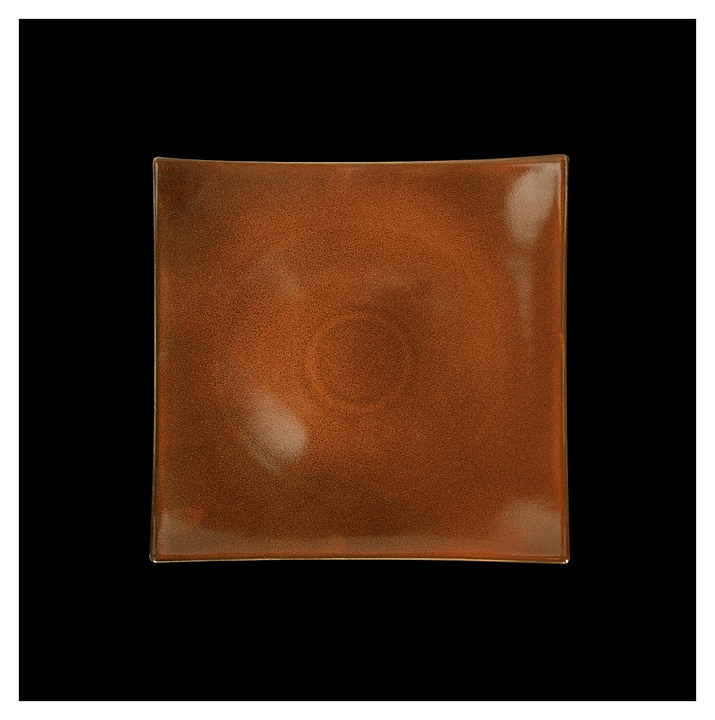 Тарелка квадратная Corone Cocorita XSY2145 265х265 мм, оранжевая