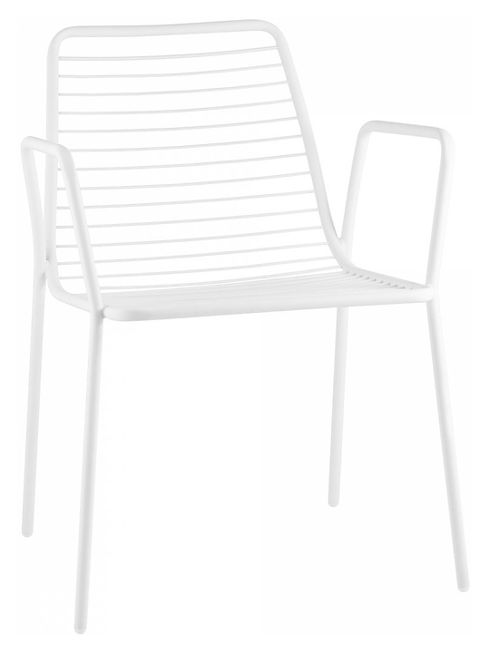 Стул Stool Group Дели с подлокотниками, белый