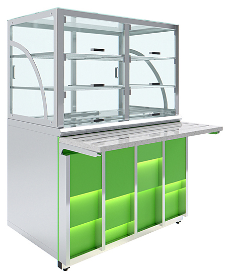 Прилавок холодильный Luxstahl ПХК (С)-1200 Premium Neon