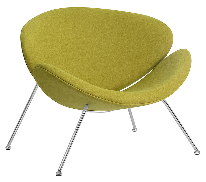 Кресло обеденное DOBRIN 72-LMO EMILY (светло-зеленое, хром)