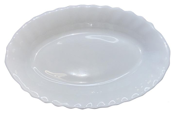 Селедочница NORMA Triana 22,5х14 см h=2 см (опаловое стекло) белая