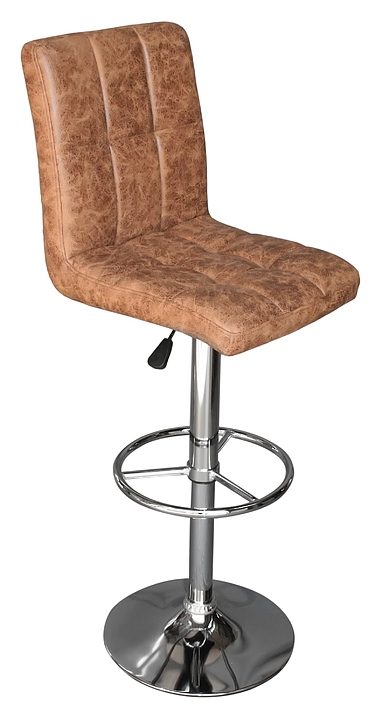 Стул барный DOBRIN 5009-LM KRUGER (античный коричневый, хром)