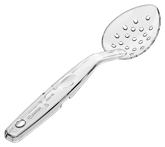 Ложка гарнирная Gastroplast GSK-02 l=29,5 см (поликарбонат) перфорированная прозрачная