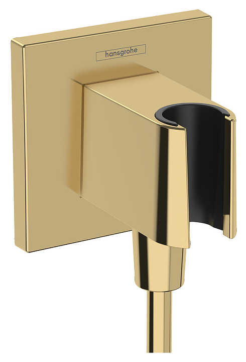 Шланговое подсоединение Hansgrohe HG Fixfit E 26889990 с держателем душа, полированное золото