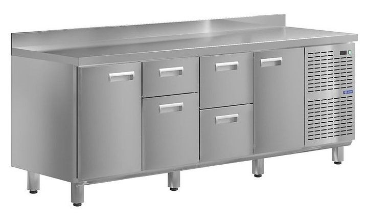 Стол холодильный KAYMAN КСХ-1421/60 (2 двери, 4 ящика)