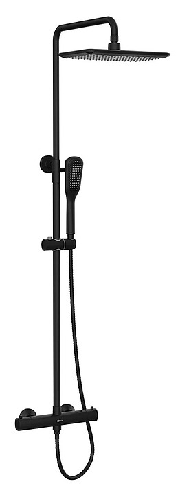 Душевая система с термостатом LEMARK Ursus LM7270BL черный матовый