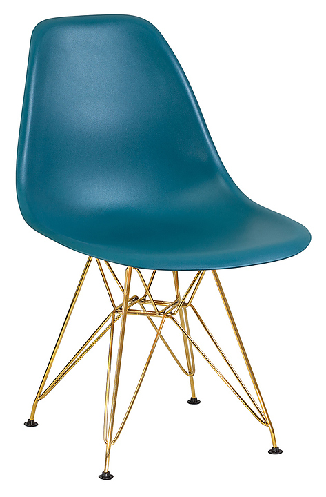 Стул обеденный DOBRIN 638APP-LMZL DSR (морская волна, золото)