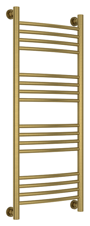 Полотенцесушитель водяной Сунержа Богема+ 100x40 см с выгнутой перемычкой, состаренная латунь