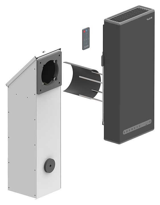 Рекуператор воздуха Vakio Window Plus тёмно-серый