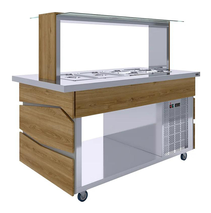Салат-бар тепловой Luxstahl Zigzag СБТ-1500 Premium