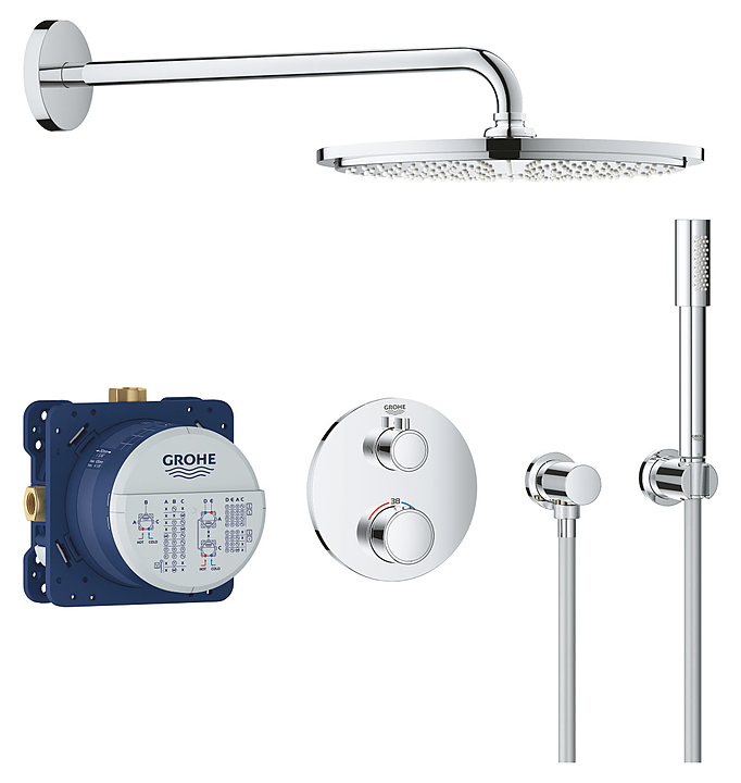Комплект душевой Grohe GROHTHERM С RAINSHOWER COSMOPOLITAN 310, хром