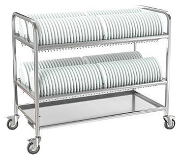 Тележка для сушки тарелок KAYMAN ТТ-13/2-А 2 яруса