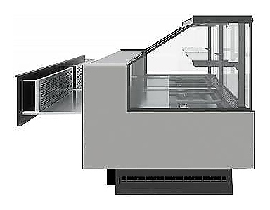 Витрина холодильная Carboma Bavaria 4 GC110 VM 2,0-1 версия 2.0 выдвижные поддоны 9006-9005 (без боковин)