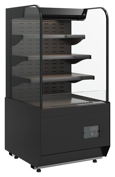 Витрина кондитерская Carboma Radius KR70 VM 0,6-2 Standard открытая, горка (Techno 9005)